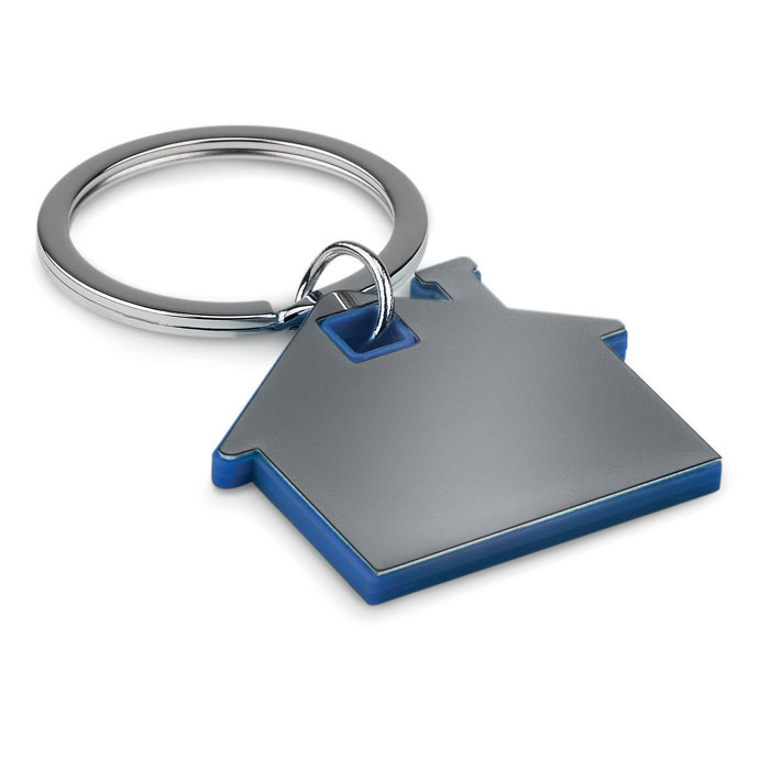 Porte-clés maison publicitaire - Imba Bleu royal